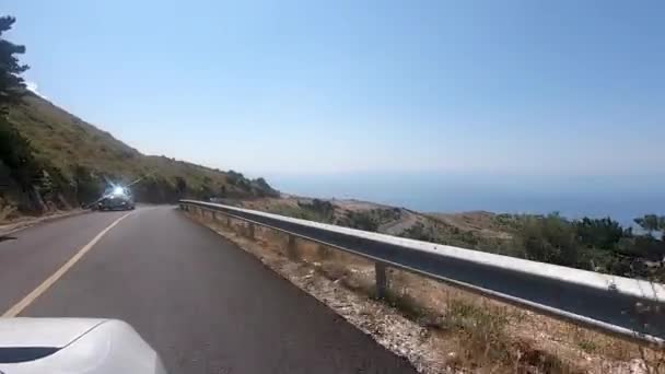 Vista Sulla Costa Albanese Sul Mare Adriatico — Video Stock