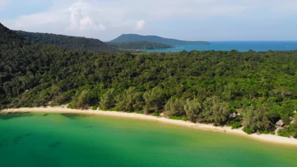 Növényzet Koh Rong Sziget Kambodzsa Fák Esőerdők Légi Drón Kilátás — Stock videók