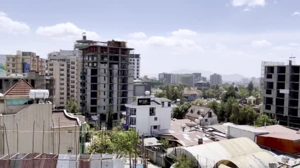 Addis Abeba Panorama Pan Południe — Wideo stockowe