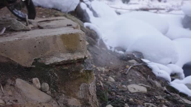 Geotermalna Ścieżka Ucieczki Kamienia Jigokudani Nagano Japonia — Wideo stockowe