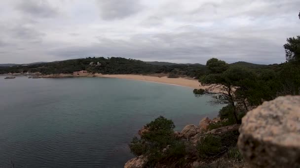 Timelapse Praia Palamos Costa Brava Espanha Catalunha — Vídeo de Stock