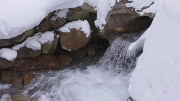 Eisschmelze Fluss Fließt Durch Berge Japanischen Alpen Nagano — Stockvideo