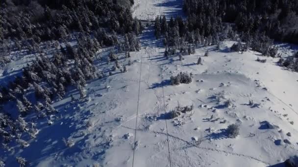 Letecký Dron Odhalující Pohled Ještědskou Lanovku Sjezdovku Liberec Krásný Den — Stock video