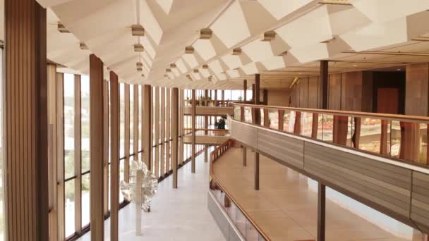 Interieur Congrescentrum Praag Interessant Ontwerp Dit Gebouw — Stockvideo