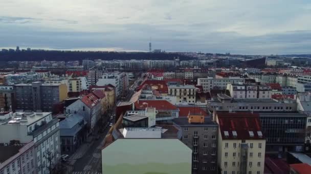 Prag Konut Alanı Konut Evlerle Dolu Çek Cumhuriyeti Nin Başkentinin — Stok video