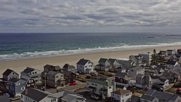 Wells Maine Aerial Panorámás Kilátás Elfog Gyönyörű Kilátás Táj Sós — Stock videók