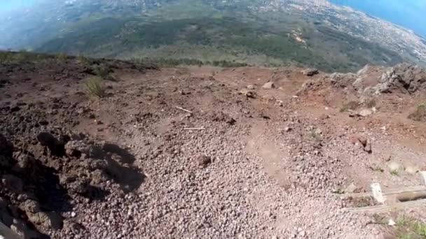 Панорамний Вид Гору Везувій Гольфу Яблуками — стокове відео