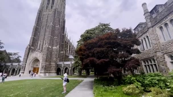 Dönthető Fel Duke Kápolna Durham Észak Karolina — Stock videók