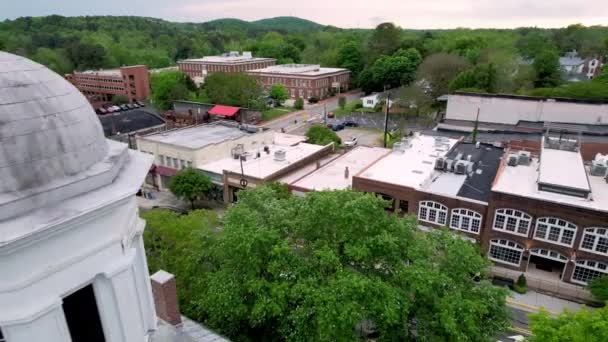 Aerial Courthouse Hillsborough North Carolina — Stock Video