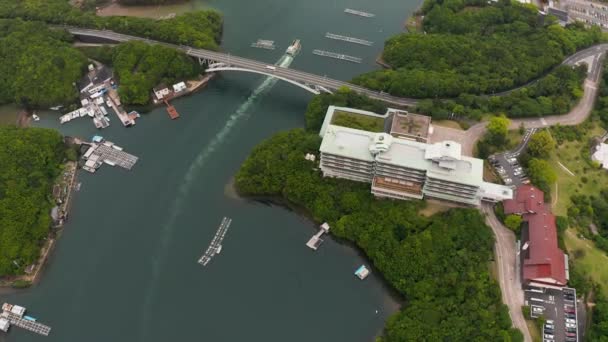 Ago Bay Kašikojima Mie Japonsko Letecký Naklápěcí Výstřel — Stock video