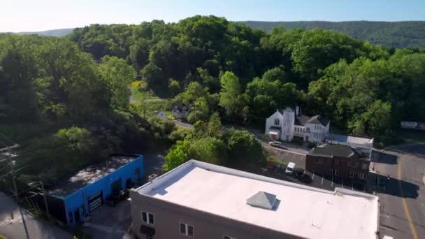 Église Dans Bluefield Ouest Virginia Survol Aérien — Video