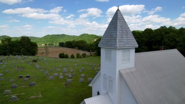 Órbita Lenta Alrededor Capilla Iglesia Cerca Damasco Abingdon Virginia — Vídeos de Stock