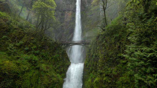 Zpomalené Záběry Vodopádu Columbia River Gorge — Stock video