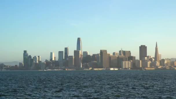 San Francisco Skyline Blick Von Treasure Island — Stockvideo