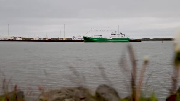 Grindavik Iceland Port Ship Water Timelapse — Αρχείο Βίντεο