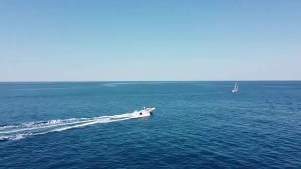 Lungarno Alberto Sordi Nin Sonundaki Baracchina Yakınlarında Tekne Manzarası Castiglioncello — Stok video