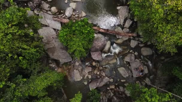 Drone Hava Kameraları Evergreen Tayland Dağ Şelalesi Yağmur Ormanları Koh — Stok video