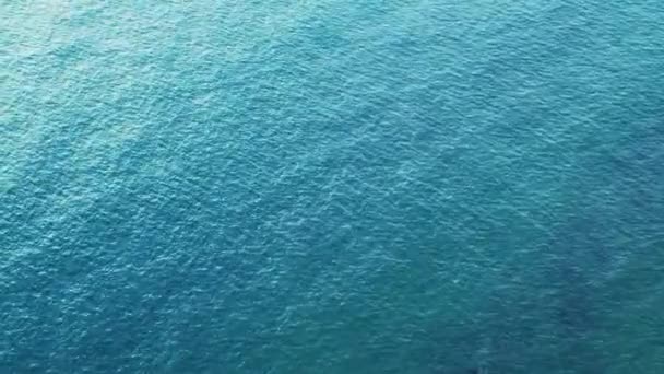 Εναέρια Drone Άποψη Της Ηρεμώντας Ειρηνικό Ωκεανό Seascape Φόντο Της — Αρχείο Βίντεο