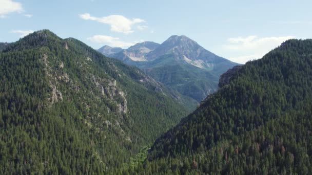 Hermoso Paisaje Natural Utah Wasatch Mountains Vuelo Aéreo Con Drones — Vídeos de Stock