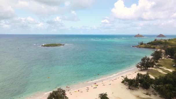 Drone Beelden Van Hawaï Oahu Volledig — Stockvideo