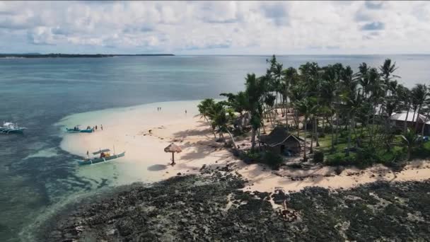 360 Widok Małą Wyspę Guyam Siargao Philippines — Wideo stockowe