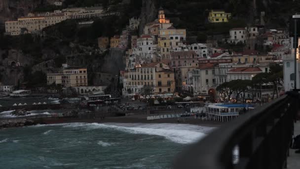 Beautiful Amalfi Coast Town Italy Abstract Static View — стокове відео