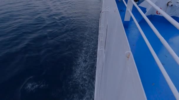 Ferryboat Side Wake Disturbio Del Agua Concepto Viaje Ferry — Vídeos de Stock