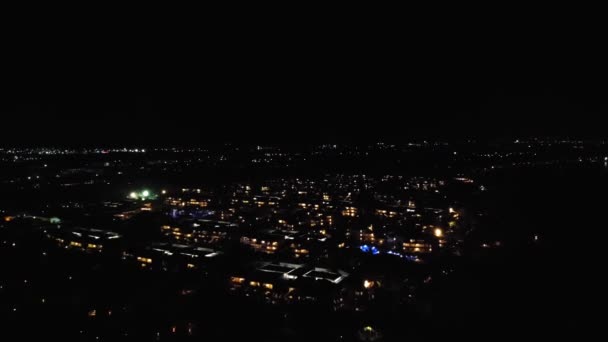 Nocny Strzał Drona Kurortu Republice Dominikańskiej — Wideo stockowe