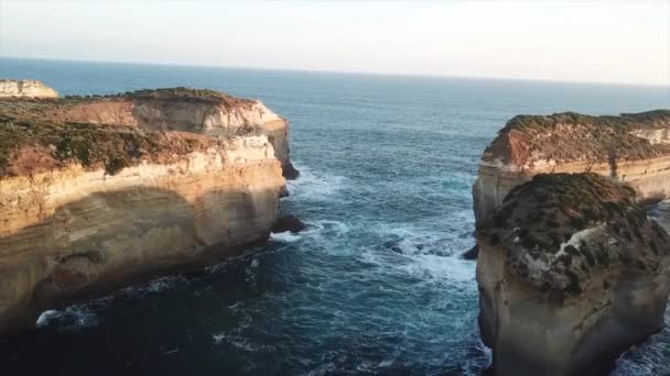 Ripresa Aerea Sulla Spiaggia Più Bella Australia Spiaggia Lago Gola — Video Stock