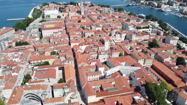 Νήσος Zara Zadar Γυρίστηκε Από Ψηλά Drone — Αρχείο Βίντεο