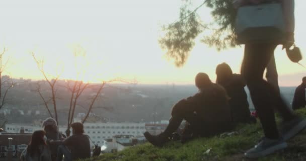 Beobachten Und Genießen Sie Den Sonnenuntergang Einem Bekannten Aussichtspunkt Von — Stockvideo
