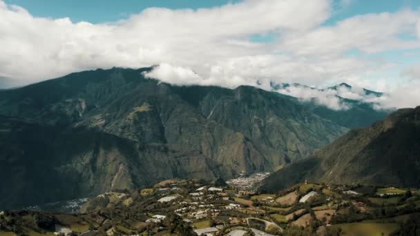 Runtun Area Tungurahua Volcano Background Baos Agua Santa Ekwador Zdjęcia — Wideo stockowe