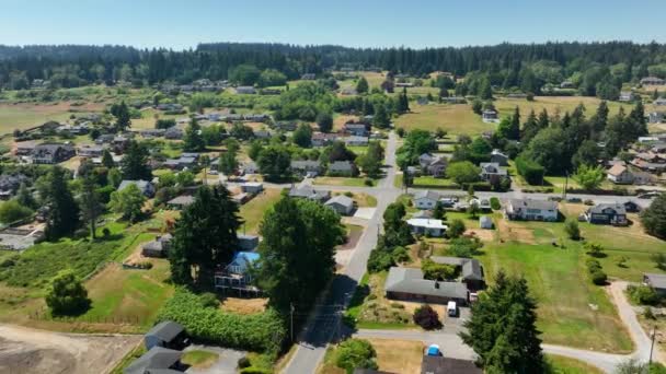 Drone Shot Community Homes Clinton Washington — Stock Video