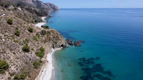 Kaunis Playa Del Pino Ranta Nerjan Ulkopuolella Costa Del Solin — kuvapankkivideo