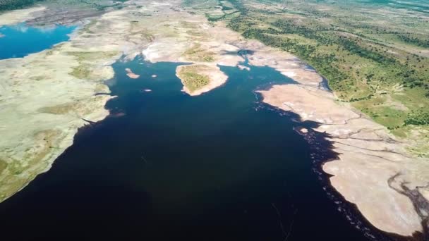 Vista Panorámica Del Lago Magadi Rift Valley Kenia África Oriental — Vídeos de Stock