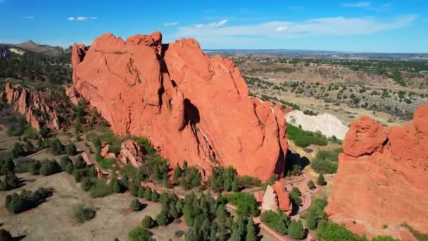 Istenek Kertje Colorado Springs Cliff Ban — Stock videók