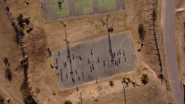 Dribble Studsa Handboll Praxis Basketplan Buenos Aires — Stockvideo