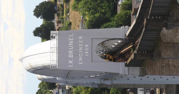 Puente Royal Albert Construido Por Brunel Sobre Río Tamar Entre — Vídeo de stock