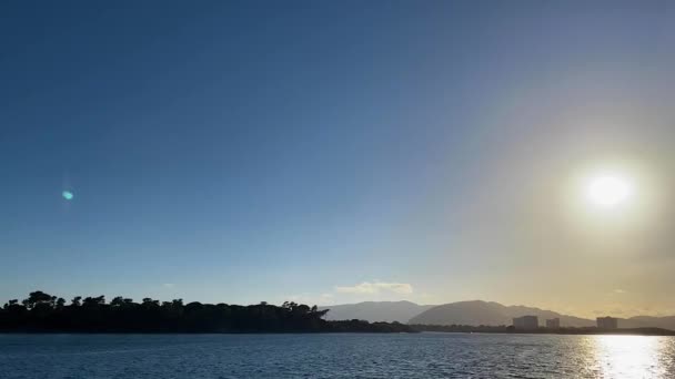 Острів Троя Неймовірне Сонце Посеред Атлантичного Океану Горами Ними — стокове відео