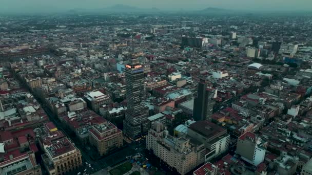 Meksyk Centrum Budynki Drapaczy Chmur Samolot Drone Helicopter View — Wideo stockowe