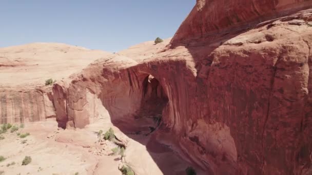 Bowtie Arch Moab空中射击 — 图库视频影像