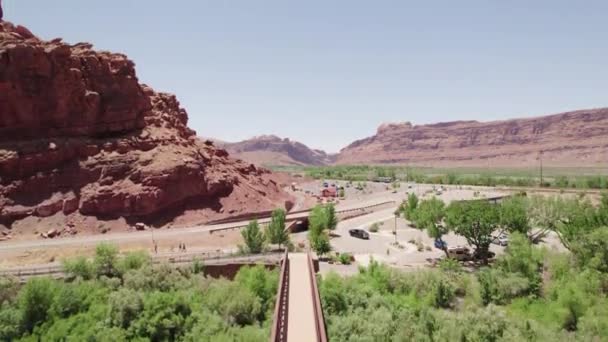 Aerial Colorado River Moab Ηνωμένες Πολιτείες — Αρχείο Βίντεο