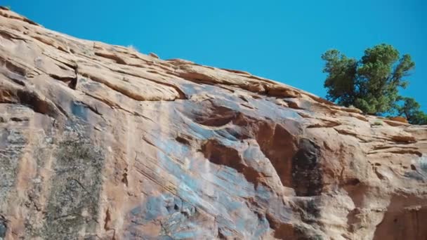 Side Pan Red Rock Cliffs Moab Spojené Státy — Stock video