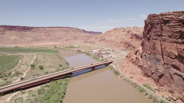 科罗拉多河靠近美国摩押 — 图库视频影像