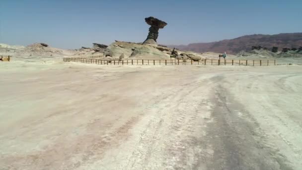 Aerial Epicki Widok Ischigualasto Provincial Park San Juan Argentyna Przodu — Wideo stockowe