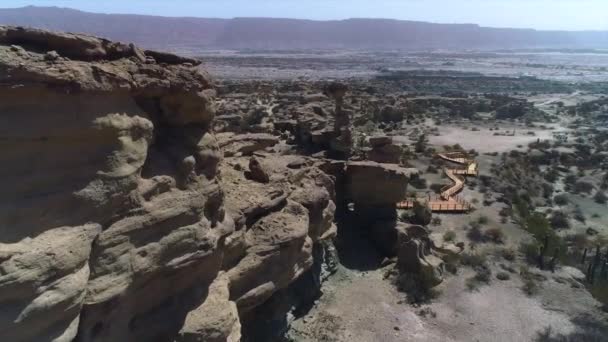 Aeri Ischigualasto Provincial Park Destansı Görüntüsü San Juan Arjantin Ileri — Stok video