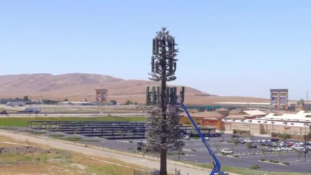 Rotação Antena Com Muitos Problemas Conectividade Tecnologia — Vídeo de Stock