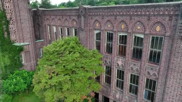 Embarqué Dans Une Vieille École Catholique Clocher Escalade Lierre Antenne — Video