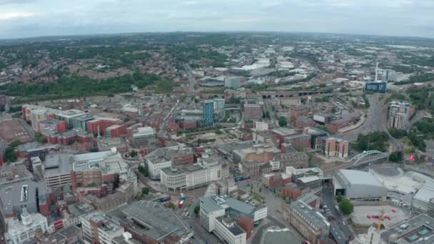 Drohnenangriff Auf Stadt North Sheffield — Stockvideo