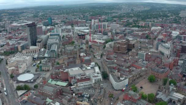 Založení Drone Shot South Central Sheffield City — Stock video